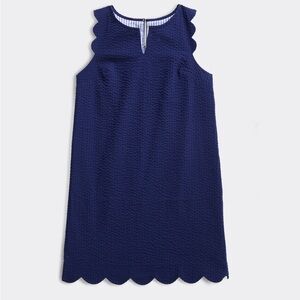 Vineyard Vines Navy Blue Scallop Dress